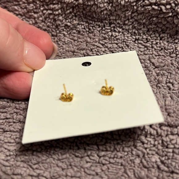 Hey June gold snowflake and reindeer earrings - Picture 2 of 2
